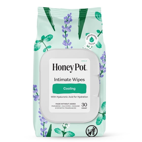 Honey Pot Cooling Intimate Wipes - 30 count