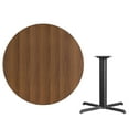 thumbnail image 3 of Flash Furniture 42'' Round Walnut Laminate Table Top with 33'' x 33'' Table Height Base, 3 of 3