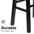 thumbnail image 6 of PJ Wood Classic Saddle-Seat 29In Kitchen Counter Stools, Black, Set of 2, 6 of 7