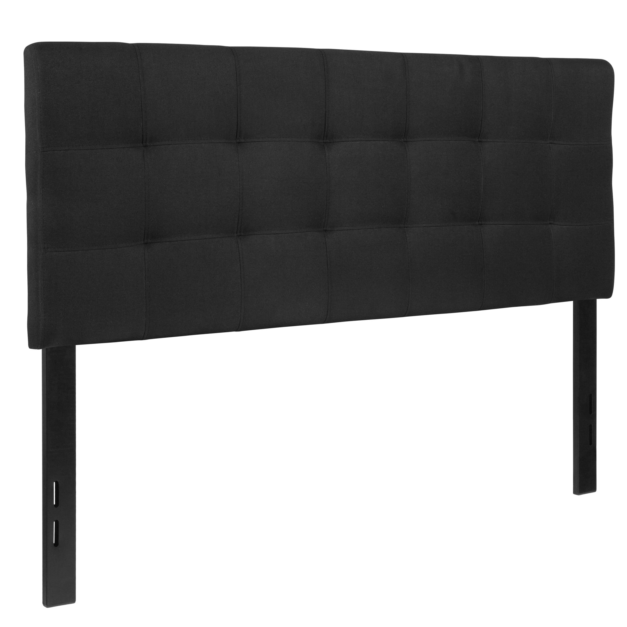 Flash Furniture Bedford Adjustable Tufted Upholstered Full Size Headboard, Black