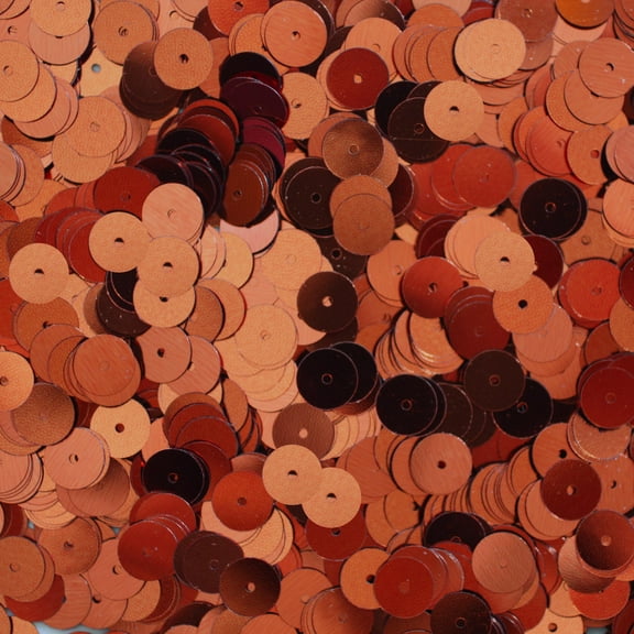 Deep Copper Sequins 8mm Shiny Metallic Made in USA