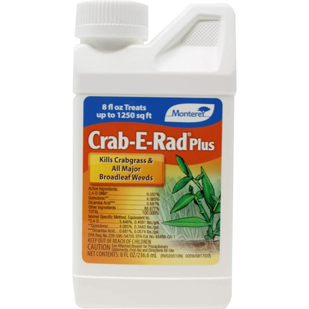 Monterey CrabERad Plus Crabgrass Herbicide Weed Control, 8 Ounces