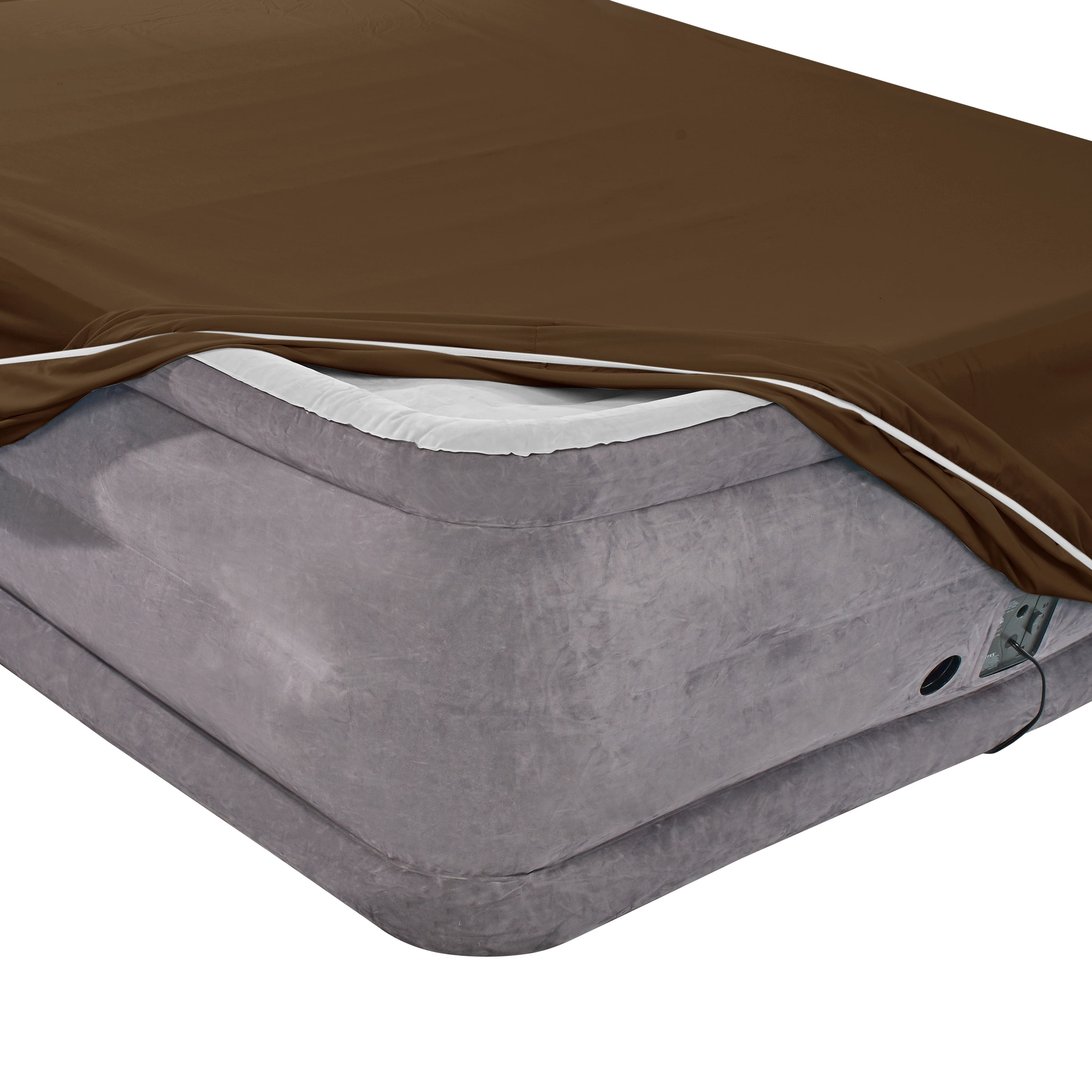 Clara Clark 1800 Microfiber Collection 18" - 21" Extra Deep Pocket Fitted Sheet, Twin Size, Chocolate Brown