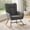 Dark Gray, variant on Someet Nursery Rocking Chair, Upholstered Rocking Accent Chair with High Backrest, Comfortable Rocker with Padded Seat for Living Rooms, Bedrooms, Offices, Beige