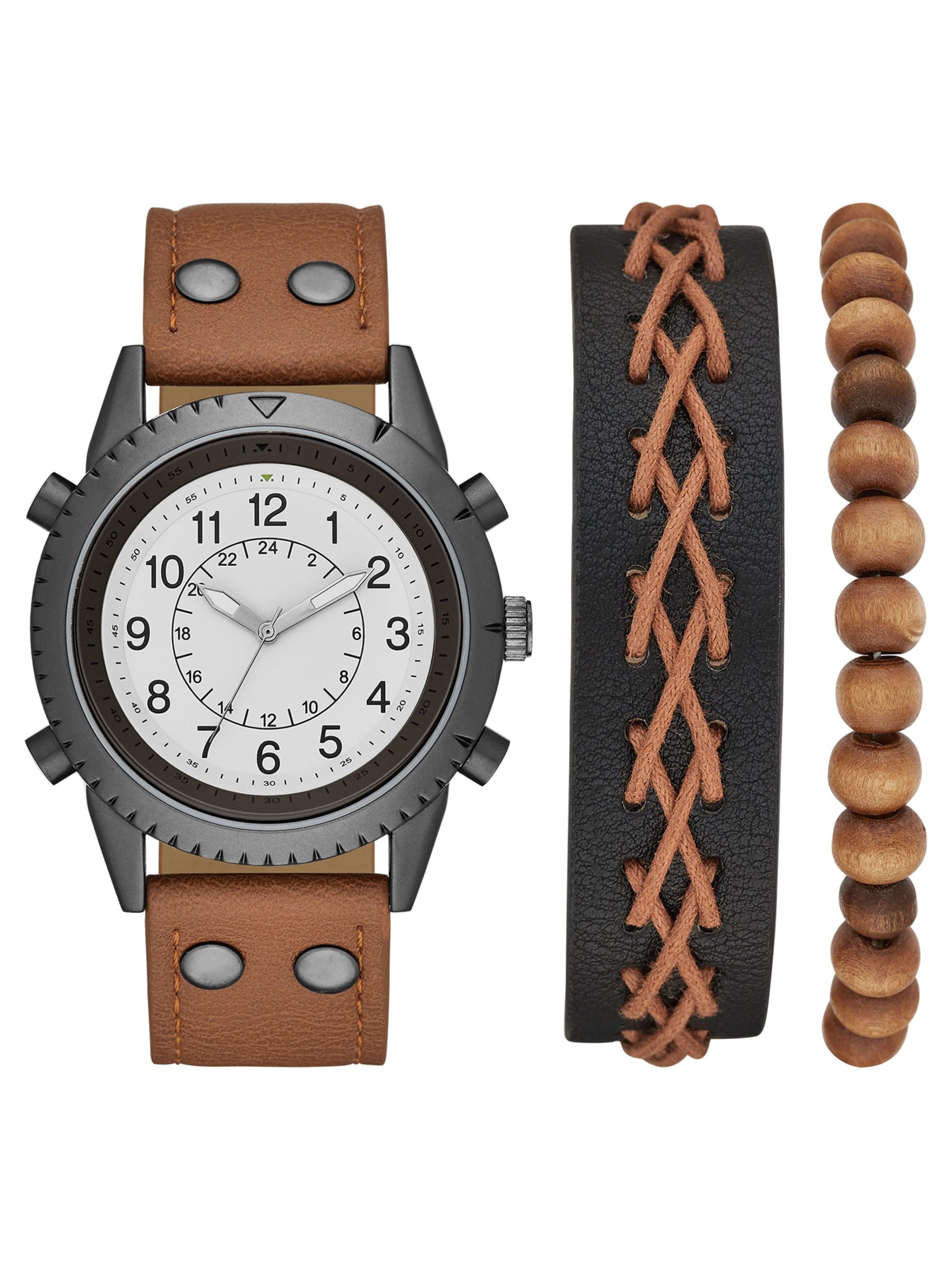 George Men's Watch Set: Black Case, Black Dial, Black 3 Link Bracelet, 2 Acessory Bracelets (FMDXGE039) - Walmart.com George Men's Watch Set: Black Case, Black Dial, Black 3 Link Bracelet, 2 Acessory Bracelets (FMDXGE039) - Walmart.com