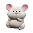thumbnail image 2 of Estatua del mouse de mascota de té, coleccionable de estantería, escultura de animales de oficina figuras en miniatura para el Ministerio del, 2 of 9