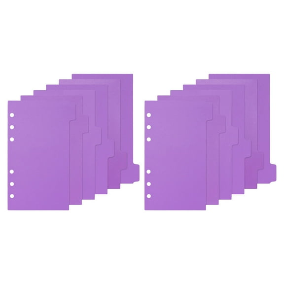 WORGEOUS 2 Sets Notebooks Index Page Separator Work 17.00X10.50X0.10CM Purple