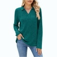 thumbnail image 2 of JNGSA Women V Neck Sweatshirts Casual Long Sleeve Oversized Pullover Sweatshirt Loose Comfy Tops, 2 of 8