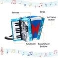 thumbnail image 3 of Uxcell Accordion, 17 Keys 2 Bass Button Accordion Mini Musical Instrument, Sky Blue, 3 of 6