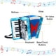 thumbnail image 3 of Acordeón Uxcell, acordeón de botones de 17 teclas y 2 bajos, instrumento musical mini, azul cielo, 3 of 6