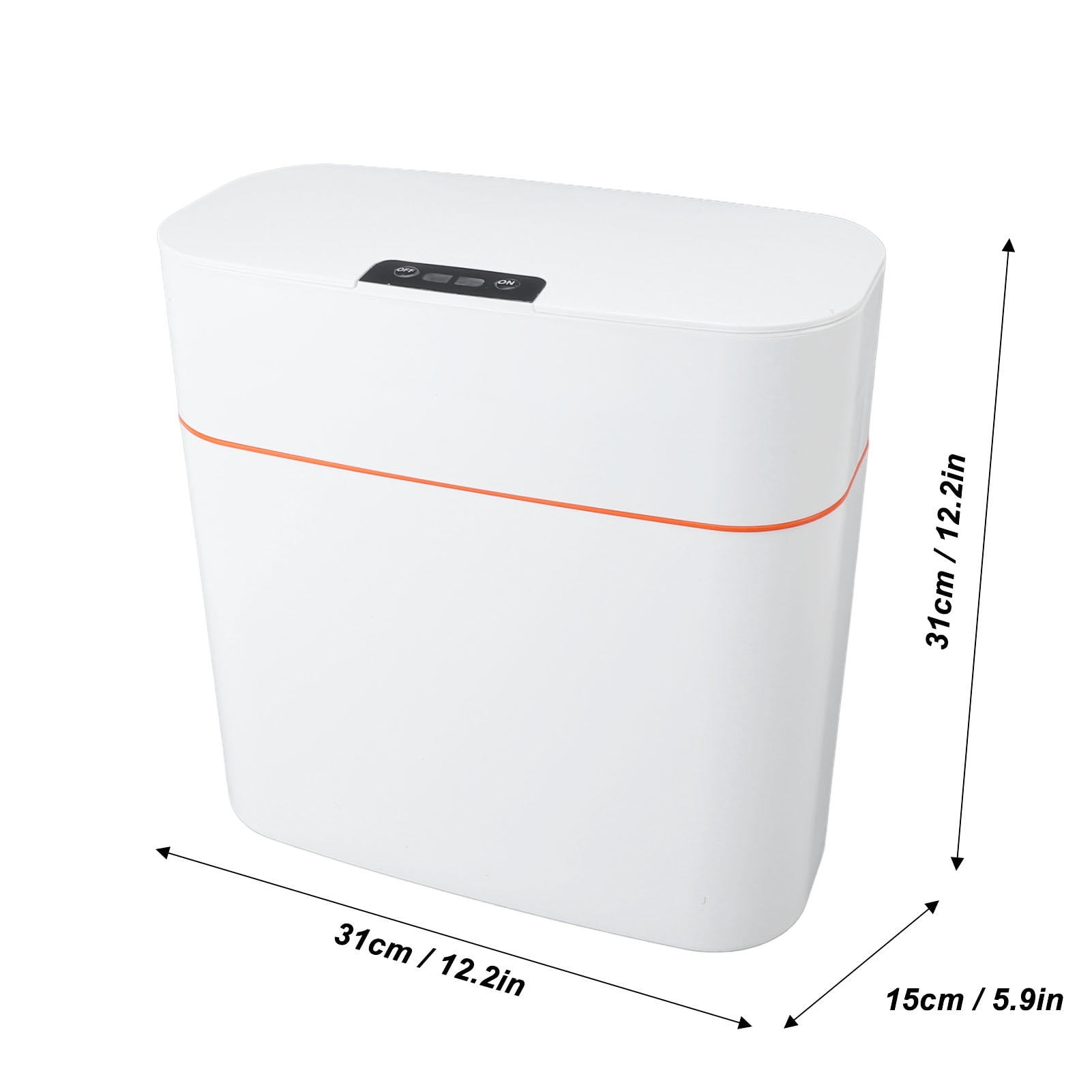 Suodoka 15L Smart Sensor Wall‑Mounted Trash Can, IPX5 Waterproof, No‑Contact Lid, 15‑Liter Capacity, Ideal for Bathroom, Bedroom & Living Room