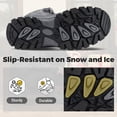 thumbnail image 5 of Fittington Men's Wide Warm Lined Winter Boots Lightweight Slip-Resistant Outdoor Snow Boots for Men, 5 of 11