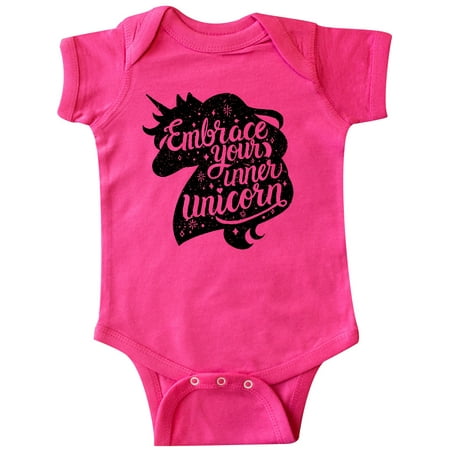 

Inktastic Embrace Your Inner Unicorn with Silhouette in Black Grunge Gift Baby Boy or Baby Girl Bodysuit
