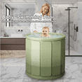 thumbnail image 3 of MINGYI Foldable Bathtub for Adults ,27.5in PVC Portable Soaking Bath Tub ,Freestanding  Hot Ice Bath Tub for Home Outdoors Gyms(Green), 3 of 12
