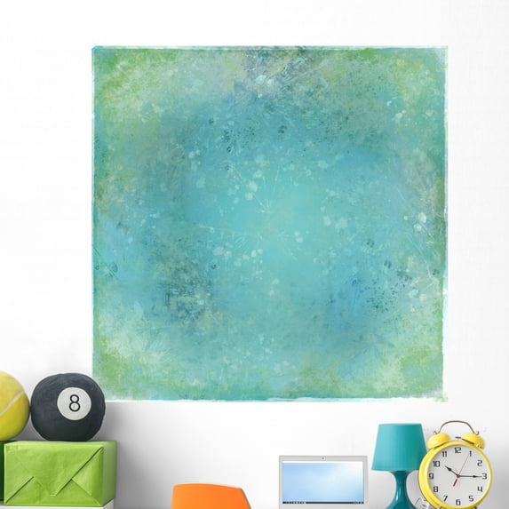 Grunge Sea Colored Backdrop Wall Mural Decal by Wallmonkeys Vinyl Peel and Stick Graphic (48 in H x 48 in W)