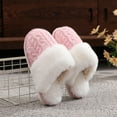thumbnail image 7 of Xfvqtps Women Fluffy Slippers Knit Versatile Cute Indoor Home Funny Winter Non-Slip Thick Sole Plush Slippers Pink, 7 of 7
