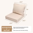 thumbnail image 4 of 23.5x25.5 Waterproof Outdoor Deep Seat Cushion for Patio Furniture Cushion Replacement, Peachy Tan, 4 of 9