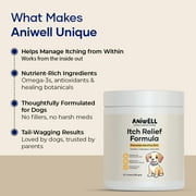 Aniwell Itch Relief Formula with Turmeric, Calendula, Vitamin E & Borage Oil for Dogs, 120g Soft Chews