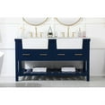 thumbnail image 2 of Elegant Decor Clement 60" Aluminum MDF Double Bathroom Vanity in Blue, 2 of 3