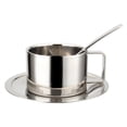 thumbnail image 1 of Stainless Steel Coffee Cup Set,, three piece set Insulated Coffee Cup Set Double Walled Mugs Milk Tea With Spoon Saucer for Coffee Latte Tea Milk, 1 of 5
