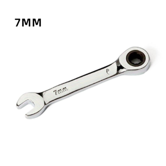 Chendee 1Pcs 8-19Mm 72 Tooth Short Handle Ratchet Socket Wrench Spanner Auto Repair Tool,7Mm