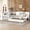 White, variant on Harper & Bright Designs L-shaped Platform Bed Twin Size with Trundle, Wood Storage Bed with Drawers and Shelves for Bedroom, White