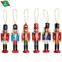 Ornativity Nutcrackers Hanging Ornament Figures Christmas Mini Wooden King, Soldier Nutcracker .09LB