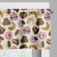 thumbnail image 5 of Ambesonne Colorful Valance & Curtain, Coffee Cups Cookies, 55"x24", Multicolor, 5 of 6
