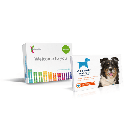 DNA Test Kit Special! 23andMe + Wisdom Panel Dog DNA Test Kit Discount Bundle