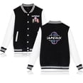 thumbnail image 2 of Moonsky K/P0p Dem 0n Hunters Fashion Women's Baseball Jacket Contrast Color Cardigan Jacket Spring and Autumn Teen Boys & Girls Baseball Uniforms Womens& Mens Baseball Jacket (Negro S), 2 of 3