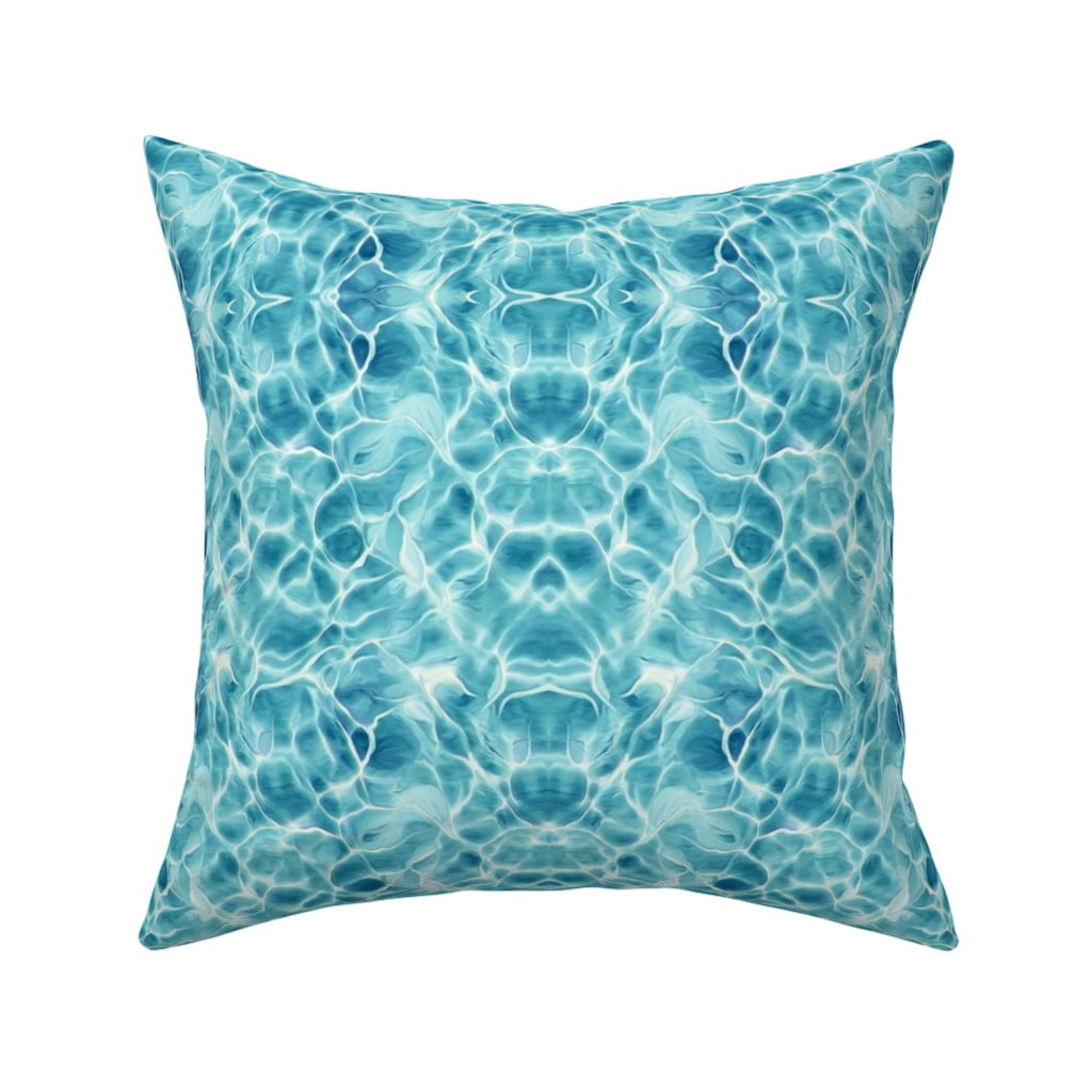 Glistening Pool Water Ripples Throw Pillow Cover w Optional Insert by Roostery
