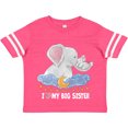 thumbnail image 3 of Inktastic I Love My Big Sister Cute Elephants with Moon and Stars Boys or Girls Toddler T-Shirt, 3 of 5