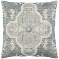 thumbnail image 6 of Hauteloom Bigaa Cotton Decorative Throw Pillow Cover - Oriental Floral Sofa Couch Cushion Cover - Blue, Sage, Cream - 14" x 22'', 6 of 10