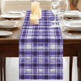 thumbnail image 3 of Table Runners 70 Inches Long Dress Scarves, Purple Plaid Farmhouse Coffee/Dining/Kitchen Table Decor, Holiday Table Runner, Modern Art Checkered Farmhouse 13x70 Inch, 3 of 9