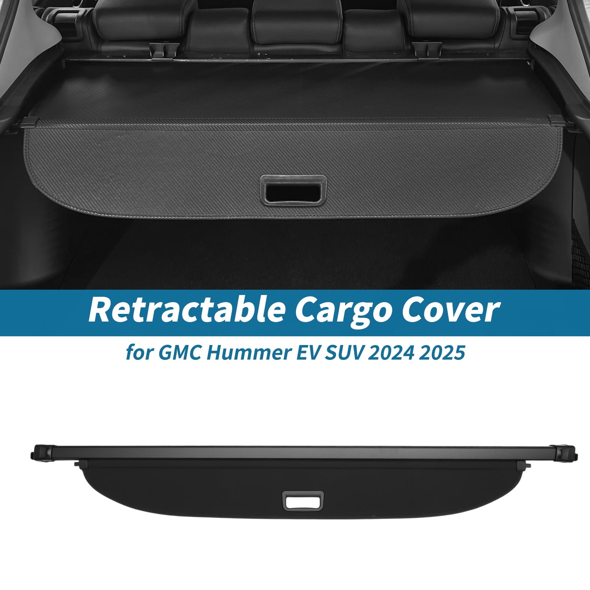 Unique Bargains Retractable Cargo Cover for GMC for Hummer EV Rear Trunk Luggage Security