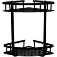 thumbnail image 1 of Carrito de ducha para baño + jabonera con toallero, estante de ducha esquinero de almacenamiento, estante de ducha sin taladro, rectángulo autoadhesivo a prueba de herrumbre, 4, * 21 * 5 cm (negro), 1 of 1