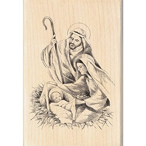 Inkadinkado Christmas Mounted Rubber Stamp 2.75" x 4", Nativity
