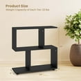 thumbnail image 3 of Costway 2-Tier Bookshelf Free Standing Wooden Display S-Shaped Shelf Storage Rack Black, 3 of 10