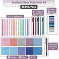 thumbnail image 2 of Aesthetic Book Annotation Kit Aesthetic Highlighters and Gel Pens Transparent Sticky Notes Transparent Sticky Tabs for Books No Bleed Highlighters for Bible Pages No Bleed, 2 of 6