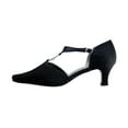 thumbnail image 3 of FLORAL Maribel Women's Wide Width Rhinestone Accent T-Strap Heels (BLACK) 5, 3 of 6