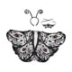 thumbnail image 2 of Disfraz de de polilla para Halloween, accesorios fotográficos para fiestas de disfraces, cumpleaños y festivales. Blanco y negro, 2 of 8
