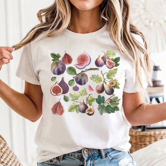 Vintage Fig Watercolor Unisex T-Shirt, Sizes S-5XL - Gategoo