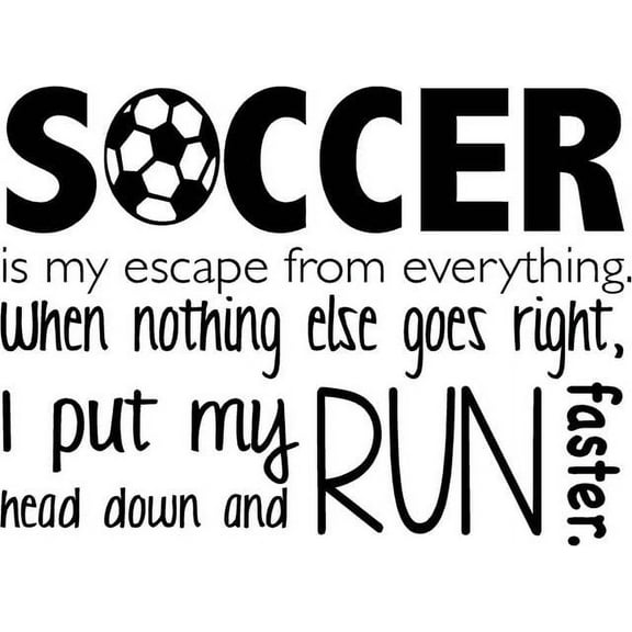 Soccer Wall Lettering - Vinyl Decal - Sticker Decoration | 20"x16" [V4]