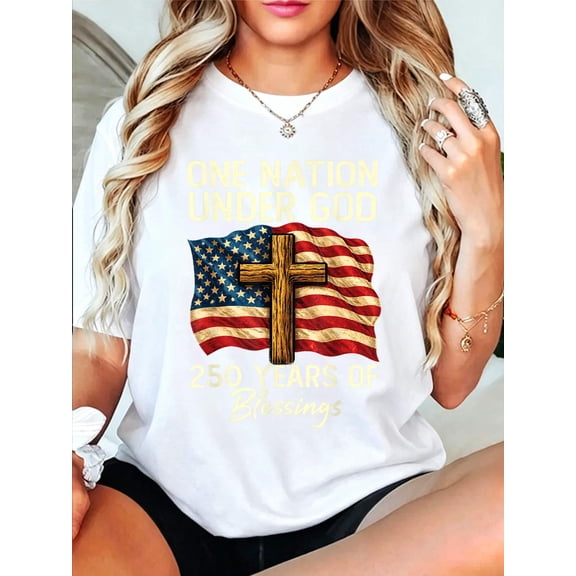 250 Years of Blessing Nation Christian USA 250th Anniversary T-Shirt
