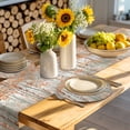 thumbnail image 4 of Orange Grey Forest Round 15 Inch Placemats Set of 6, Grey Modern Art Oil Painting HeatResistant Non Slip Place Mats for Dining Table, Wipeable Braided Kitchen Table Mats for Housewarming, 4 of 9