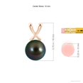 thumbnail image 3 of ANGARA Classic Tahitian Cultured Pearl Cross V-Bale Pendant in 14K Rose Gold for Women | June Birthstone, Birthday, Anniversary, Jewelry Gift for Women | Pearl Necklace, 3 of 6