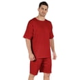 thumbnail image 2 of Inkmeso Solid&nbsp;Top and Shorts Soft Lounge Set 2 Piece Nightwear For Men's&nbsp;Half&nbsp;Sleeve Shorts Set, 2 of 7
