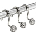 thumbnail image 1 of 12 ganchos para cortina de ducha, de metal, decorativos, resistentes a la corrosión, de níquel., 1 of 5