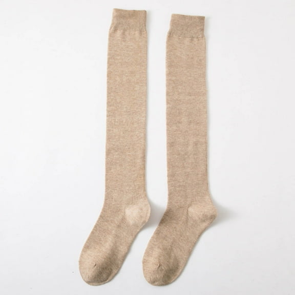 Women Winter Thickening Warm Medium Length Over Knee Socks Keep Warm Sock High The Knee Lightweight Socks Patterned Tights Tan Compression Stockings for Women Fishnet Rave Stockings Bulk Ans Tights