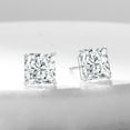 thumbnail image 2 of Ross-Simons 4.00 ct. t.w. Princess-Cut CZ Stud Earrings in 14kt White Gold, Women's, Adult, 2 of 4
